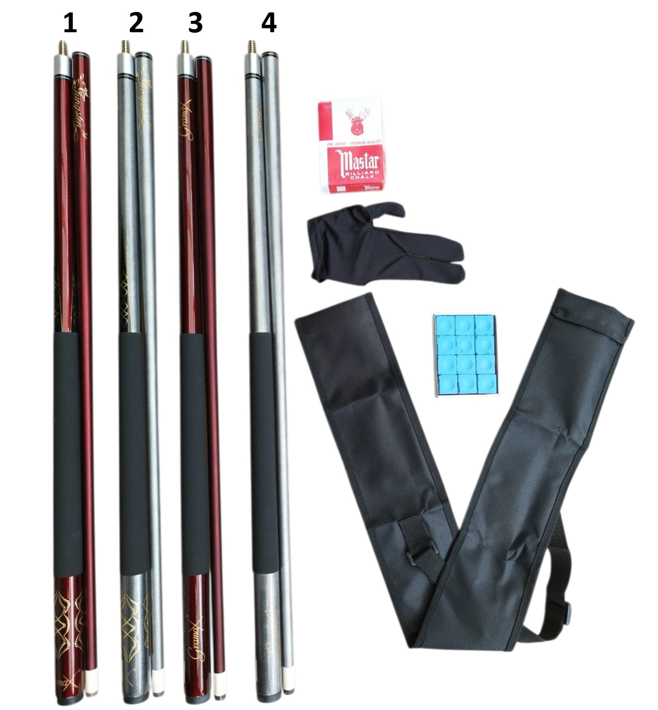 Vista 3 de Combo Taco Billar Gramax Tungsteno - COLOR: 4